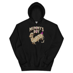 Mummy's Boy Dachshund Halloween Hoodie – Men's / Unisex