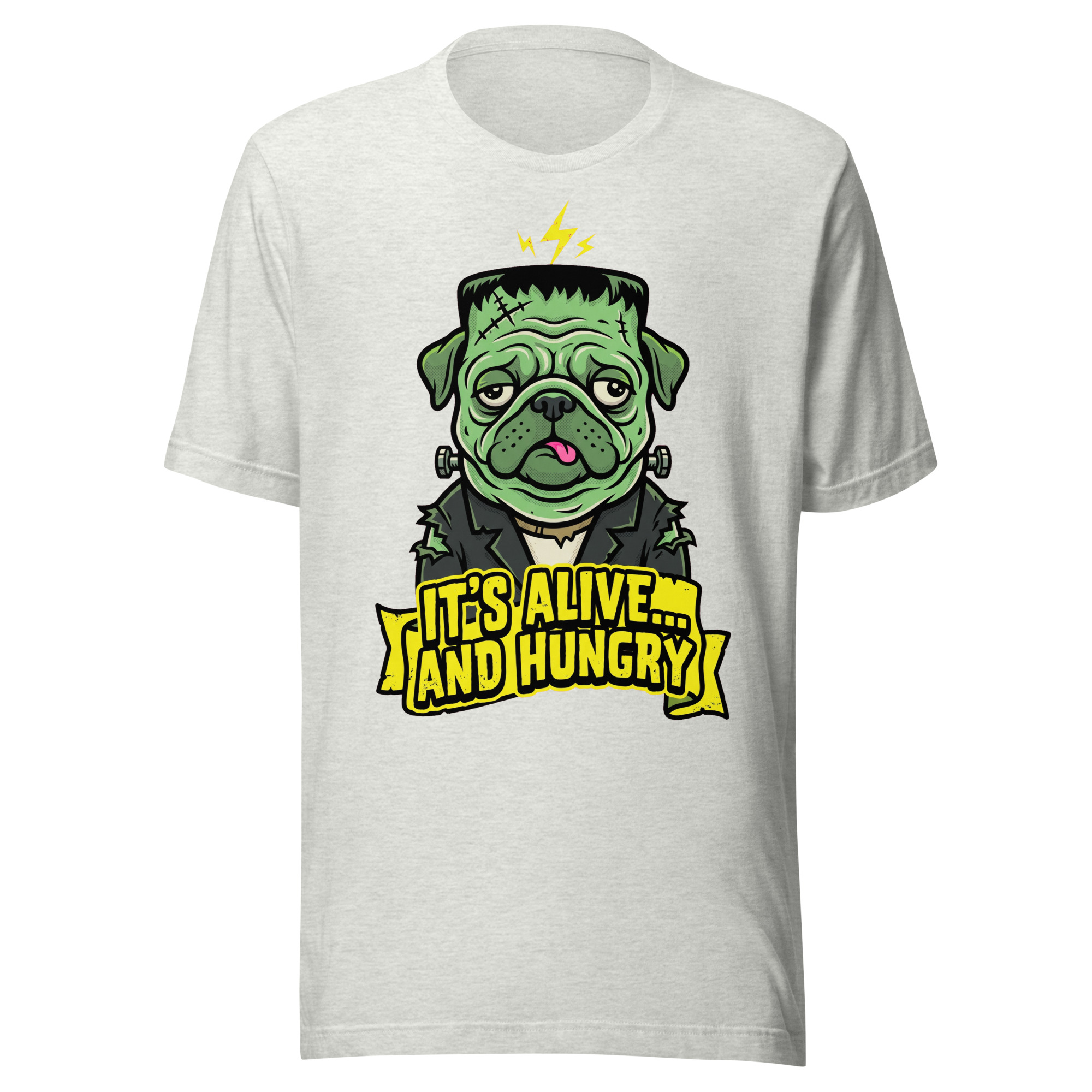 It's Alive... and Hungry Frankenpug Halloween T-Shirt โ Men's / Unisex - Image 2