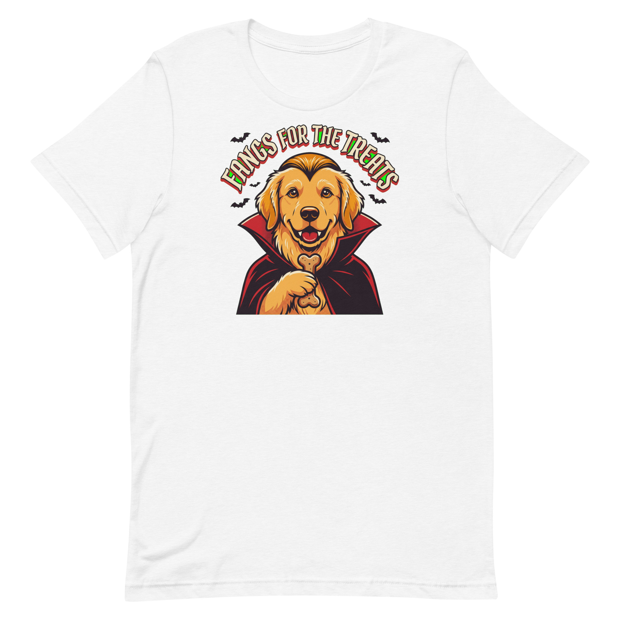 Fangs for the Treats Vampire Dog Halloween T-Shirt β Men's / Unisex - Image 6