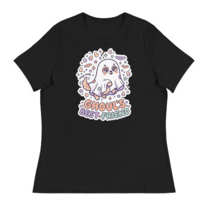 Ghoul's Best Friend Ghost Dog Halloween T-Shirt – Women's Relaxed Fit