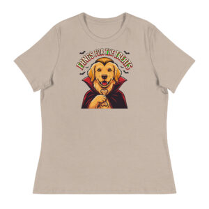 Fangs for the Treats Vampire Dog Halloween T-Shirt – Women's Relaxed Fit