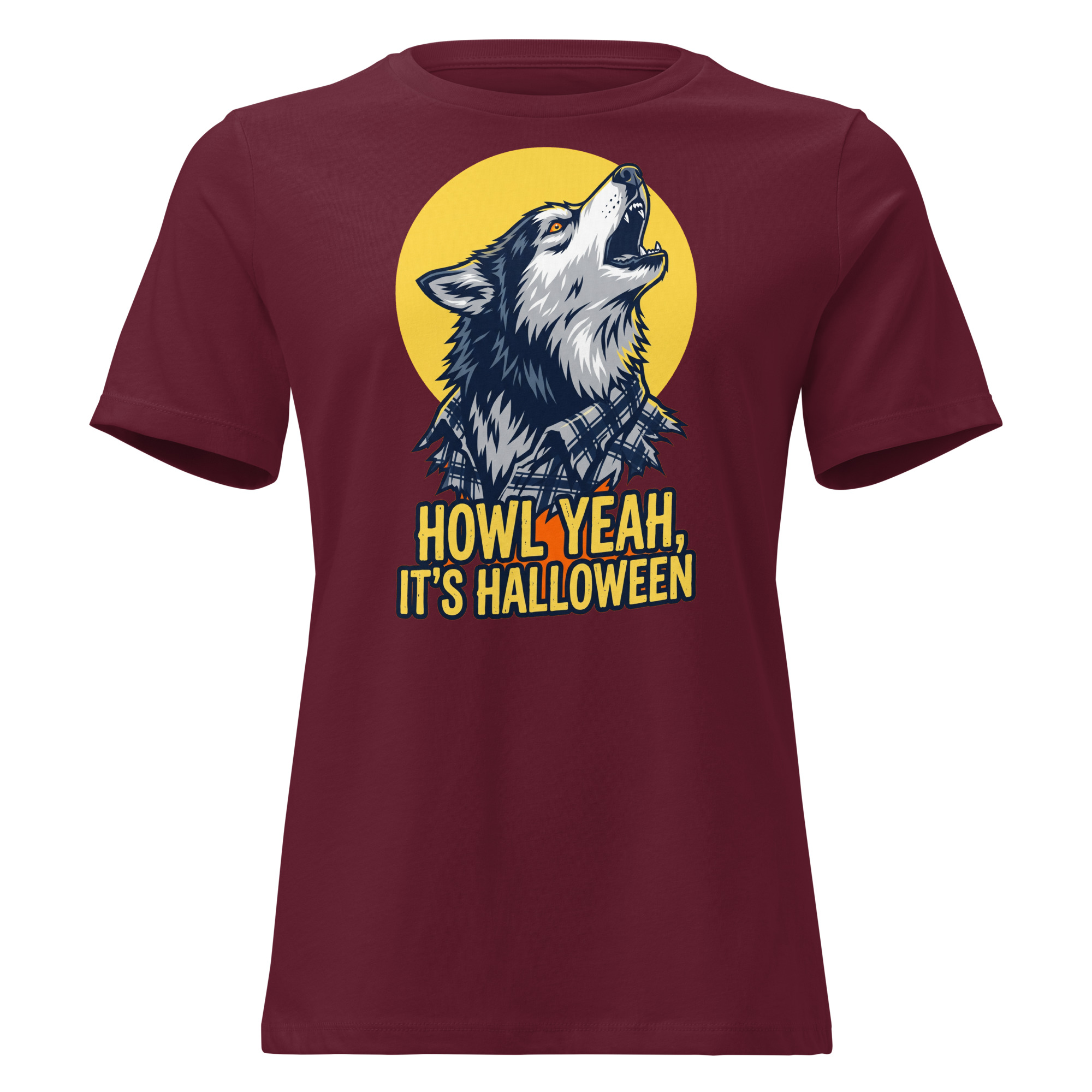 Howl Yeah, It's Halloween Wolf T-Shirt โ Women's Relaxed Fit - Image 2
