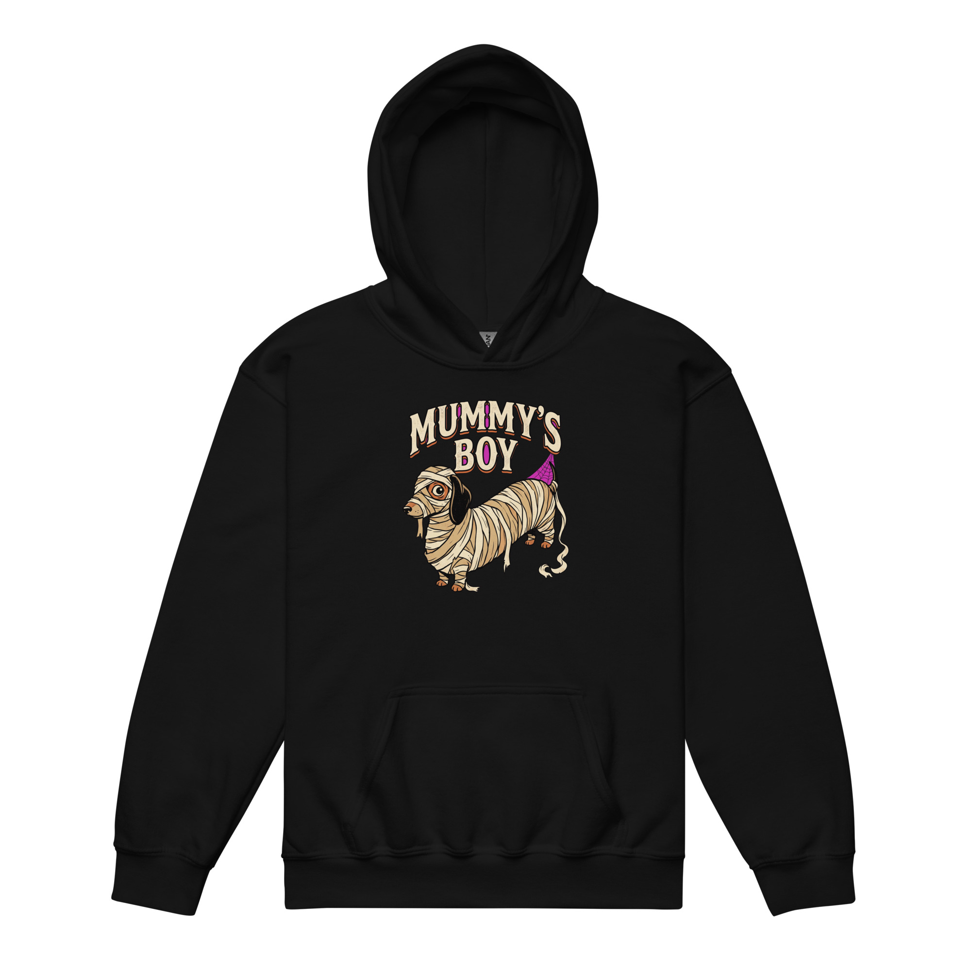 Mummy's Boy Dachshund Halloween Hoodie โ Kids' / Youth