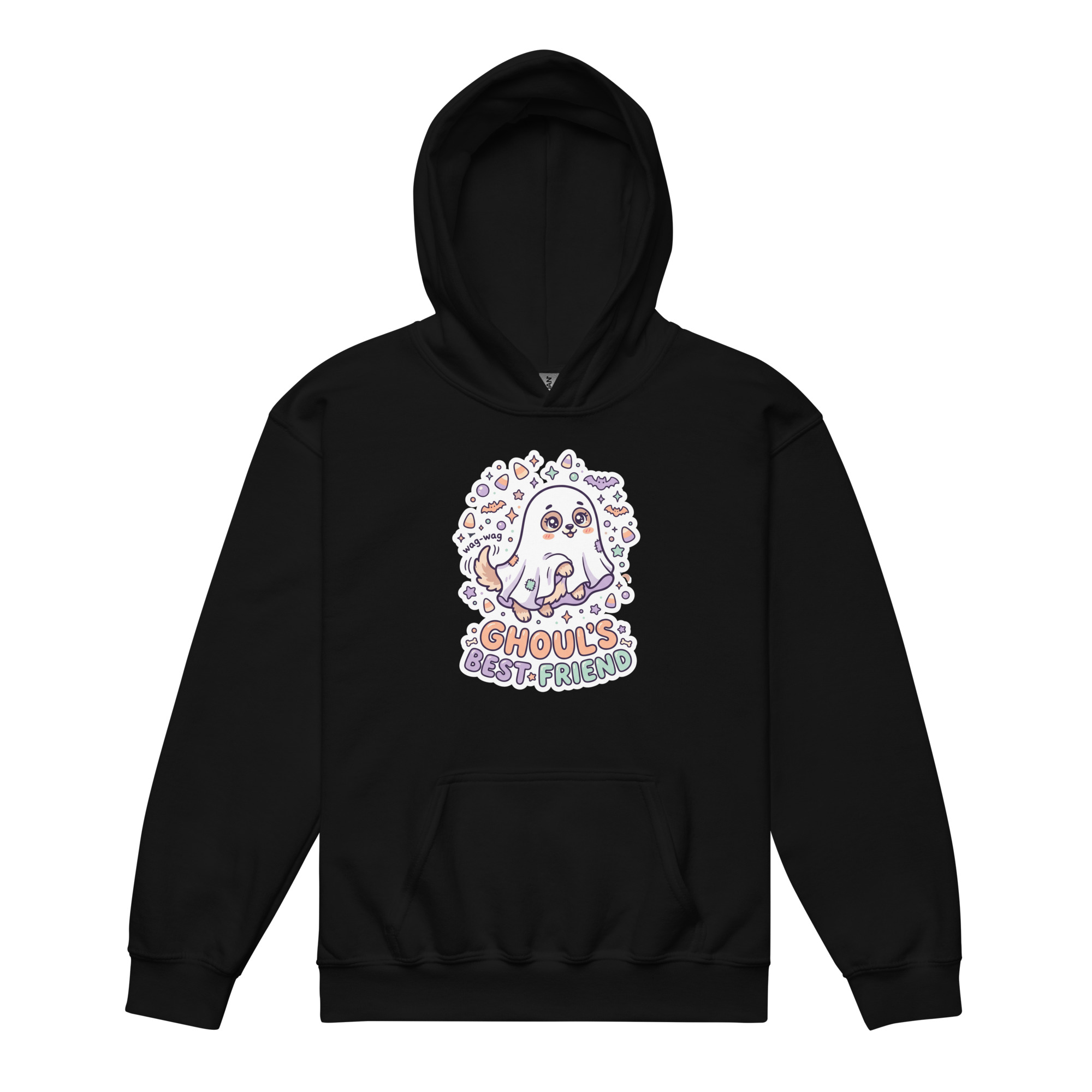 Ghoul's Best Friend Ghost Dog Halloween Hoodie โ Kids' / Youth