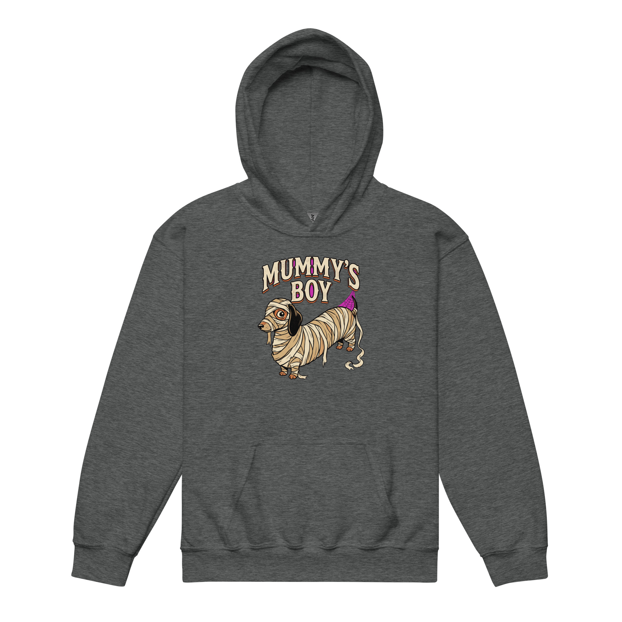 Mummy's Boy Dachshund Halloween Hoodie โ Kids' / Youth - Image 2