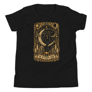 The Witching Hour Black Cat Tarot Halloween T-Shirt – Kids' / Youth