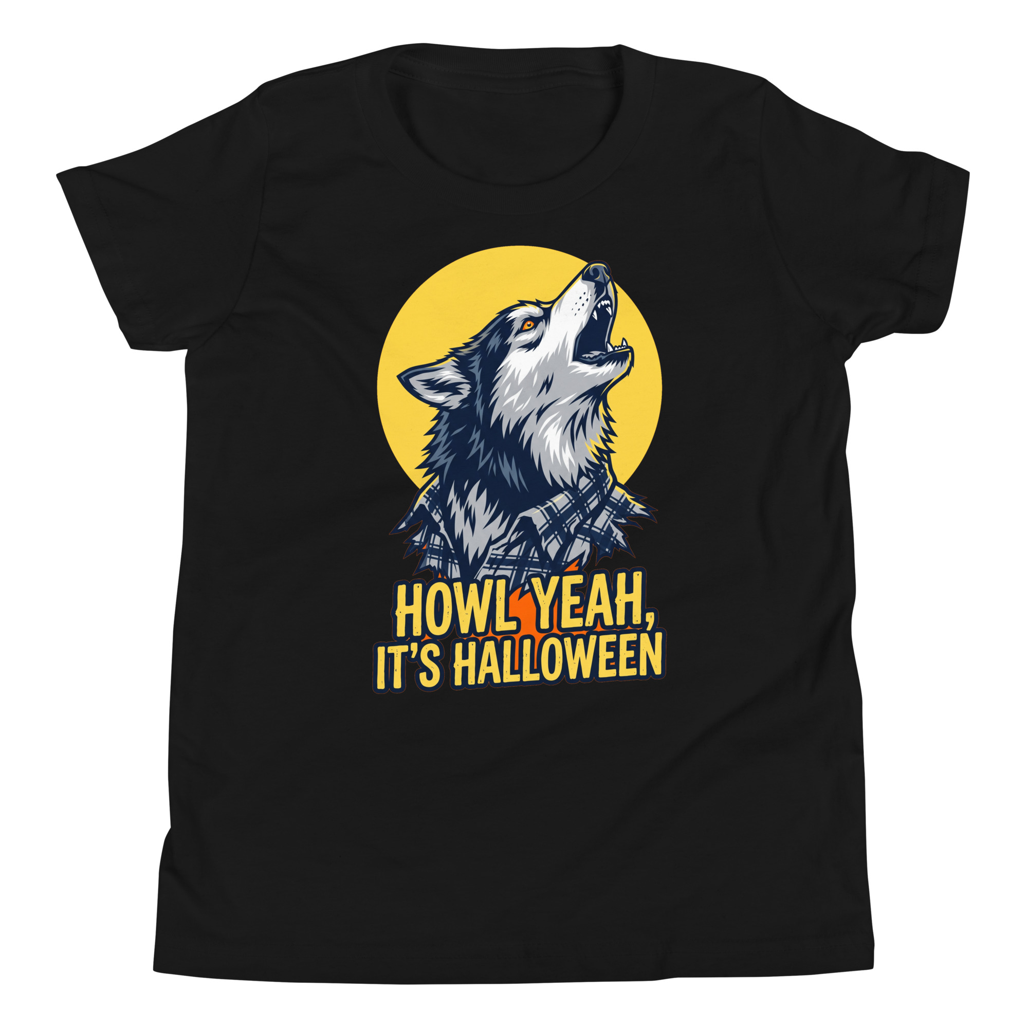 Howl Yeah, It's Halloween Wolf T-Shirt โ Kids' / Youth